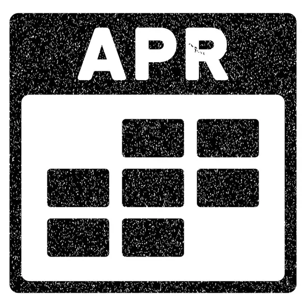 Calendário de abril Grade Grainy Texture Icon — Vetor de Stock