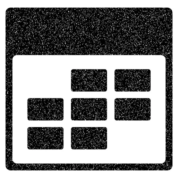 Calendário Mês Grade Grainy Texture Icon — Vetor de Stock