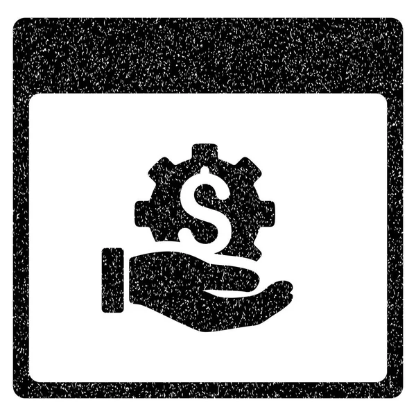 Desarrollo Financiero Calendario de Mano Página Grainy Texture Icon — Vector de stock