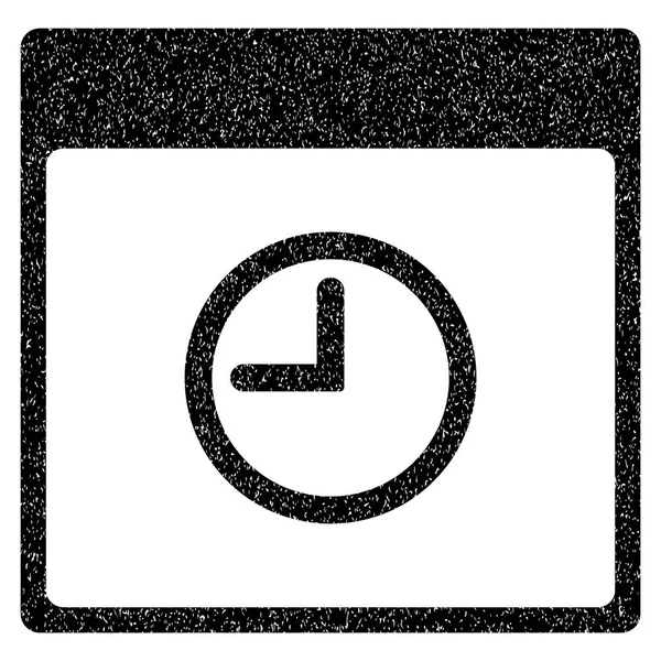 Calendarul timpului Pagina Grainy Textura Icon — Vector de stoc
