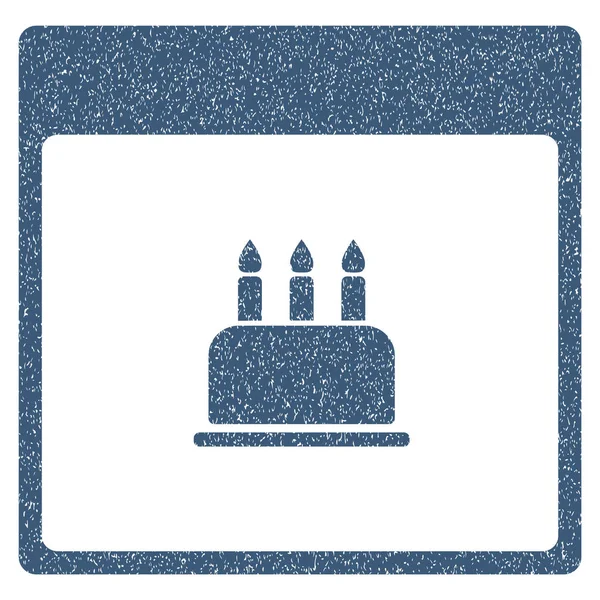 Anniversaire gâteau calendrier Page texture granuleuse Icône — Image vectorielle