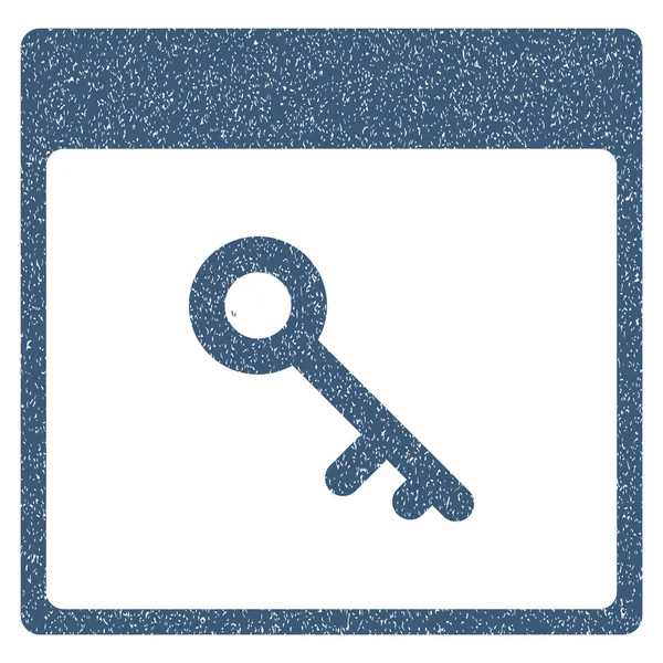 Kulcsnaptár oldal Szemcses textúra ikon — Stock Vector