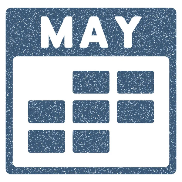 May Calendar Grid Grainy Texture Icon — Stock Vector