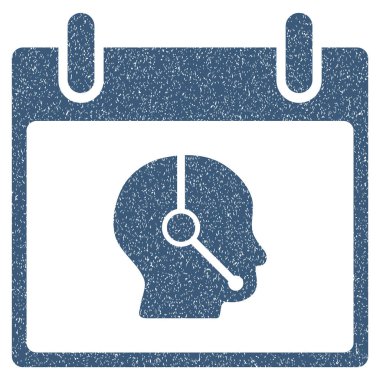 Telefonla satış operatör takvim gün grenli doku simgesi