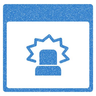 Uyarı takvim sayfası grenli doku simgesi