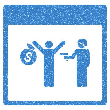 Tutuklama takvim sayfası grenli doku simgesi