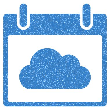 Bulut takvim gün grenli doku simgesi