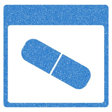 Takvim sayfası grenli doku simgesi ilaç kapsül