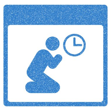 Saat takvim sayfası grenli doku simgesi dua