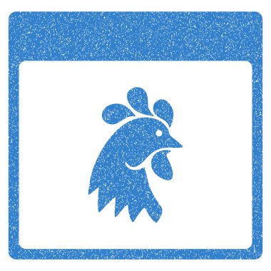 Horoz baş sayfa grenli doku simgesini takvim