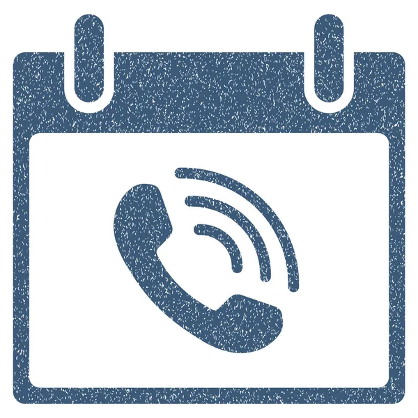 Calendrier des appels téléphoniques Jour texture granuleuse Icône — Image vectorielle
