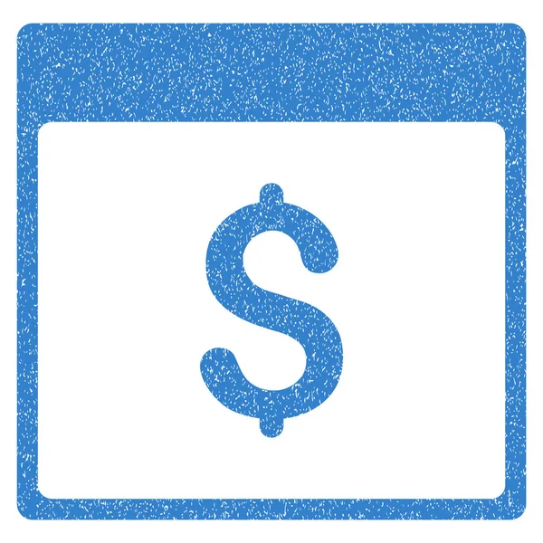 Dollar Page du calendrier des devises Icône texture granuleuse — Image vectorielle