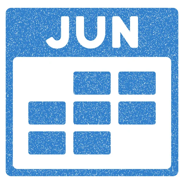 Calendário de junho Grade Grainy Texture Icon — Vetor de Stock