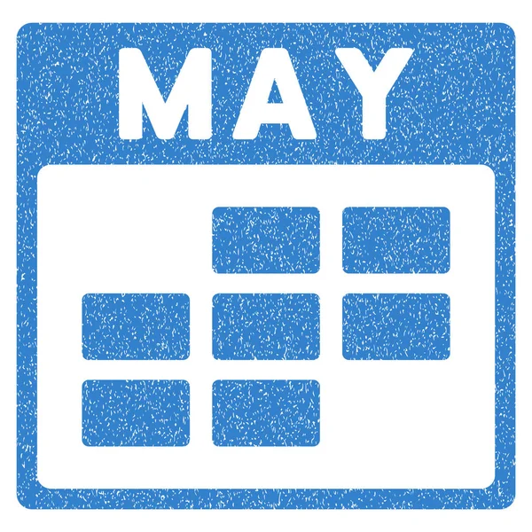 Mai Kalenderraster körnige Textur Symbol — Stockvektor