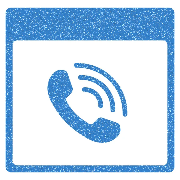 Telefoongesprek kalenderpictogram pagina korrelige textuur — Stockvector