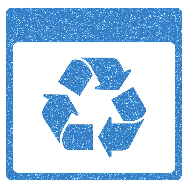 Page de calendrier de recyclage Icône texture granuleuse — Image vectorielle