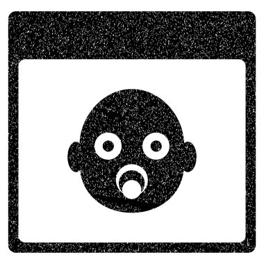 Yeni doğan baş sayfa grenli doku simgesini takvim