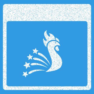 Festival horoz takvim sayfası grenli doku simgesi