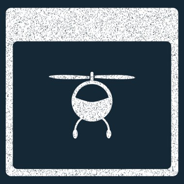 Helikopter takvim sayfası grenli doku simgesi