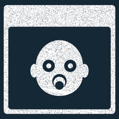 Yeni doğan baş sayfa grenli doku simgesini takvim