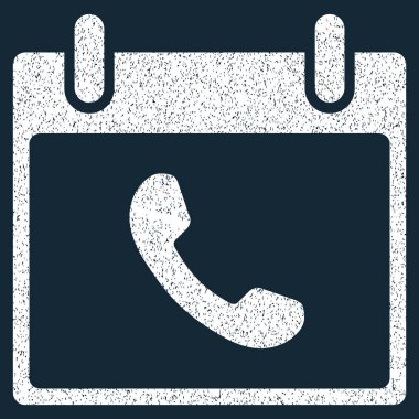 Telefon takvim gün grenli doku simgesi