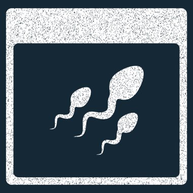 Spermatozoids sayfa grenli doku simgesini takvim