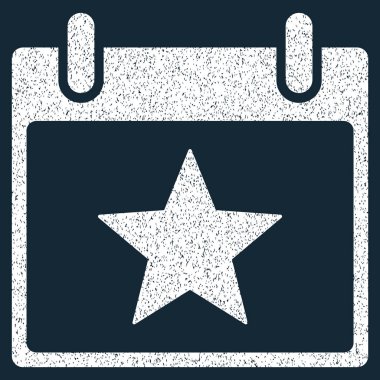 Yıldız takvim gün grenli doku simgesi