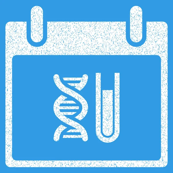 Dia de calendário de análise de DNA Grainy Texture Icon — Vetor de Stock