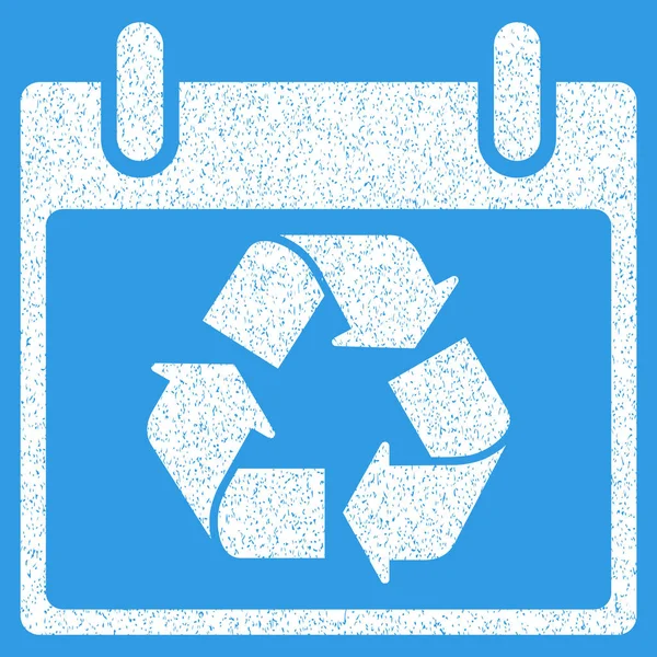 Recycle Calendar Day Grainy Texture Icon — Stock Vector