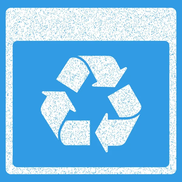 Página de calendário de reciclagem ícone de textura de grão — Vetor de Stock