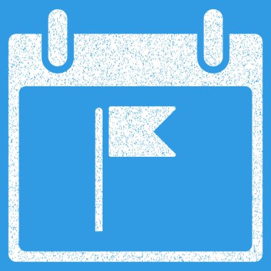 Bayrak takvim gün grenli doku simgesi