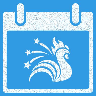 Işıltı horoz takvim gün grenli doku simgesi