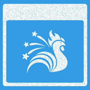 Işıltı horoz takvim sayfası grenli doku simgesi