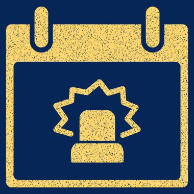 Uyarı takvim gün grenli doku simgesi