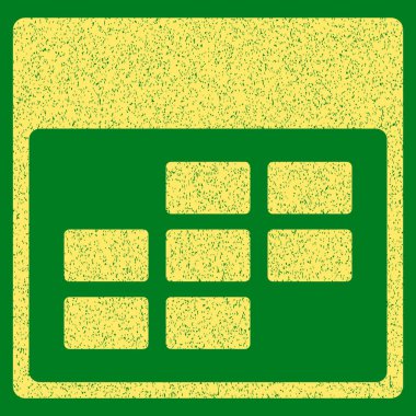 Takvim ay kılavuz grenli doku simgesi