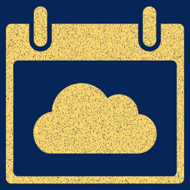 Bulut takvim gün grenli doku simgesi