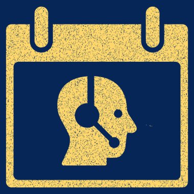 Operatör takvim gün grenli doku simgesi