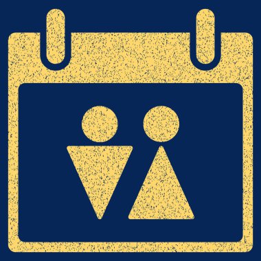 Tuvalet takvim gün grenli doku simgesi