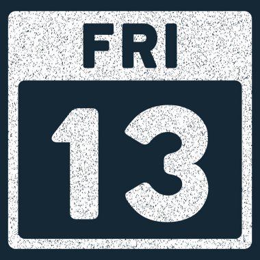 13 sayfa grenli doku simgesini Cuma takvimi