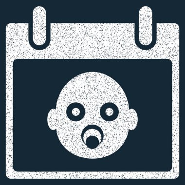 Bebek kafa gün grenli doku simgesini takvim