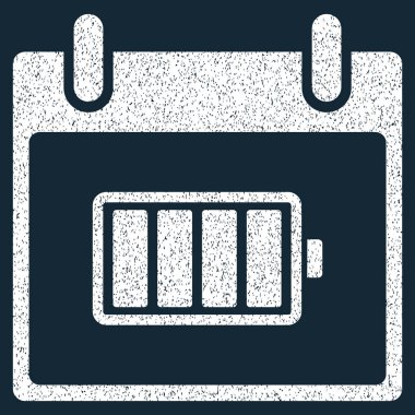 Pil takvim gün grenli doku simgesi