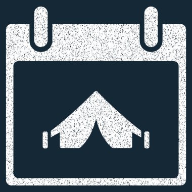 Kamp takvim gün grenli doku simgesi