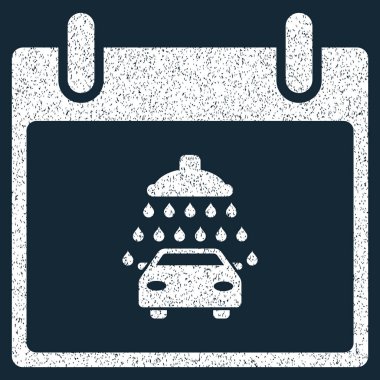 Araba duş takvim gün grenli doku simgesi