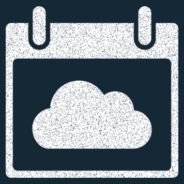 Bulut takvim gün grenli doku simgesi