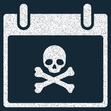 Ölüm kafatası takvim gün grenli doku simgesi