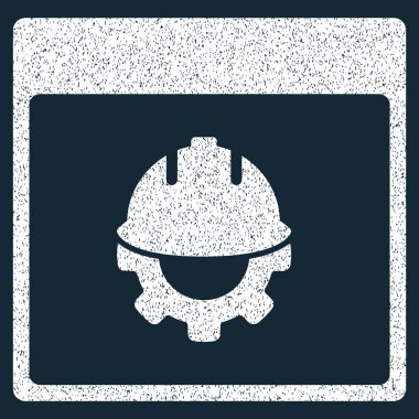 Geliştirme takvim sayfası grenli doku simgesi