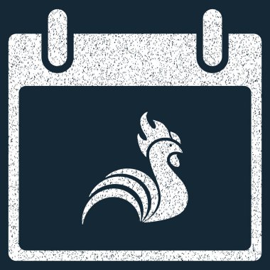 Horoz takvim gün grenli doku simgesi