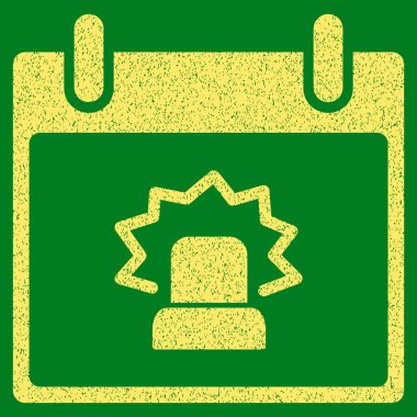 Uyarı takvim gün grenli doku simgesi