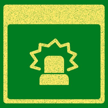 Uyarı takvim sayfası grenli doku simgesi