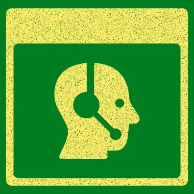 Çağrı Merkezi operatörü takvim sayfası grenli doku simgesi